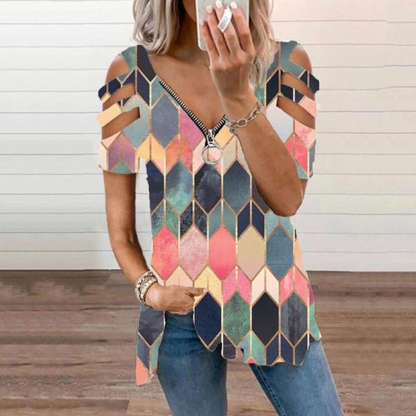women's t-shirt v-neck womens t shirts collar zipper color short sleeve fold casual tee shirt female clothes camisetas de mujer, White
women's t-shirt v-neck womens t shirts collar zipper color short sleeve fold casual tee shirt female clothes camisetas de mujer, White