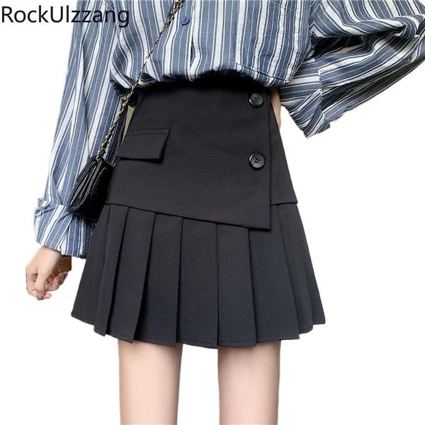 skirts fashion black high waist a line pleated button mini skirt women summer teenager student college girl cute korean
skirts fashion black high waist a line pleated button mini skirt women summer teenager student college girl cute korean