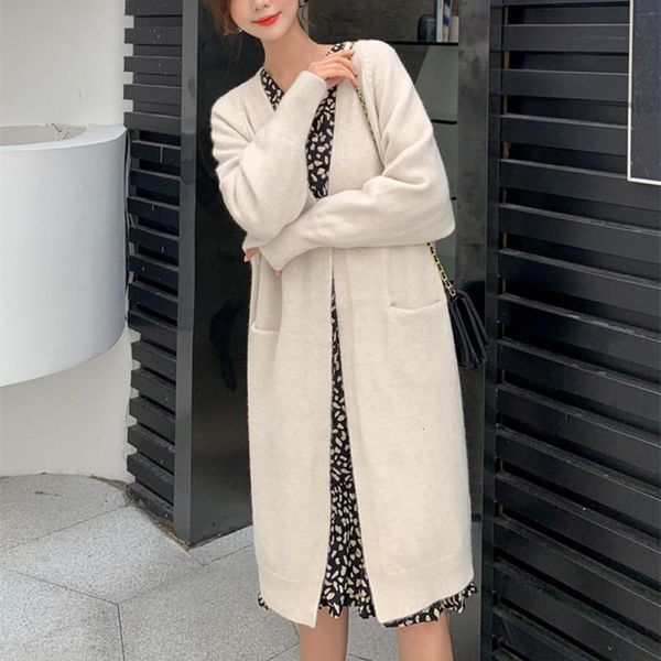 women's sweaters female korean pocket loose sweater, medium-length cardigan knitted or crocheted for autumn ivvj, White;black
women's sweaters female korean pocket loose sweater, medium-length cardigan knitted or crocheted for autumn ivvj, White;black