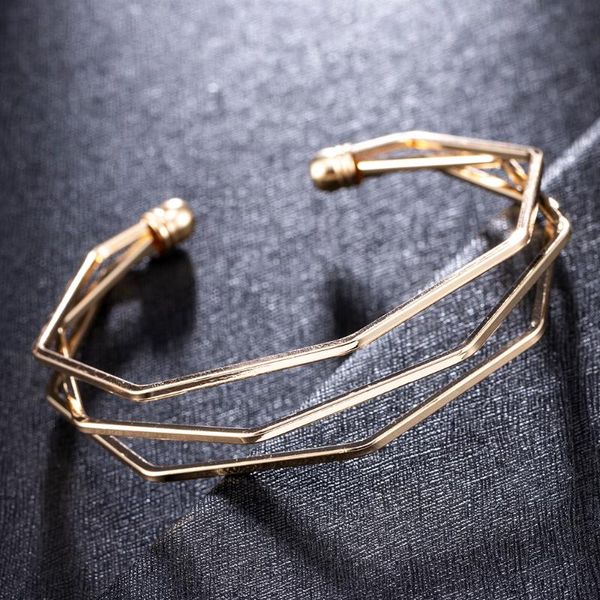 gold metal alloy arrow link chain twist bangle three layer romantic open cuff bangles/bracelet set for women link,, Black
gold metal alloy arrow link chain twist bangle three layer romantic open cuff bangles/bracelet set for women link,, Black