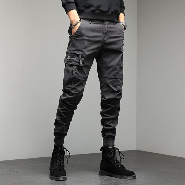 men's pants male solid color cargo mens multi pocket pant trousers sweatpants streetwear fashion, Black
men's pants male solid color cargo mens multi pocket pant trousers sweatpants streetwear fashion, Black
