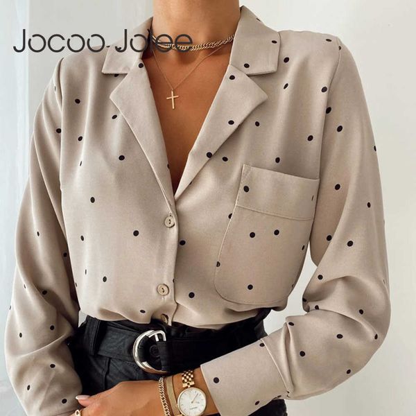 jocoo jolee elegant polka dot chiffon blouses korean turn down collar loose shirts plus size office lady long sleeve tunic 210619, White
jocoo jolee elegant polka dot chiffon blouses korean turn down collar loose shirts plus size office lady long sleeve tunic 210619, White
