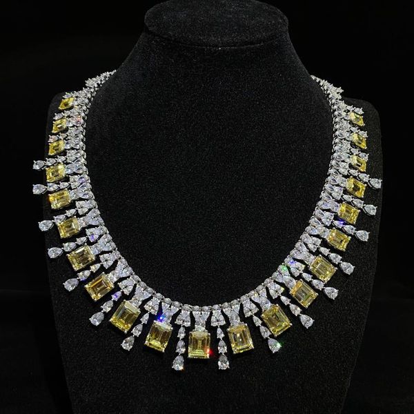 hyperbolic style luxury necklaces for women big cubic zirconia stone with high carbon dimond set chains, Silver
hyperbolic style luxury necklaces for women big cubic zirconia stone with high carbon dimond set chains, Silver