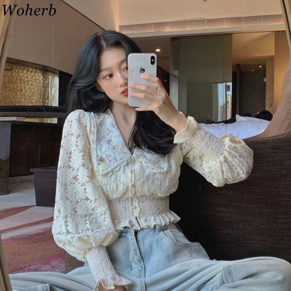 woherb embroidery flower women crop blouse long lantern sleeve cropped shirt female chic korean blouses elegant lady blusas 210317, White
woherb embroidery flower women crop blouse long lantern sleeve cropped shirt female chic korean blouses elegant lady blusas 210317, White
