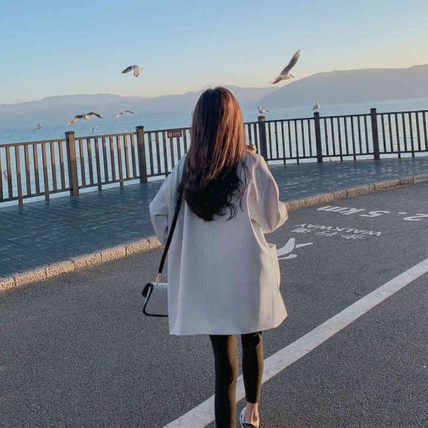 women's suits & blazers irmã fara elegante entalhado blazer primavera jaqueta feminina duplo bolso sólido solto s senhoras outono, White;black
women's suits & blazers irmã fara elegante entalhado blazer primavera jaqueta feminina duplo bolso sólido solto s senhoras outono, White;black