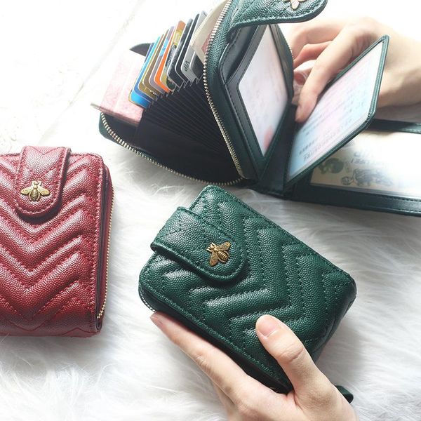 card holders designer brand women wallets genuine leather business holder driving licence cover fold extendable zipper cardholder rfid, Brown;gray
card holders designer brand women wallets genuine leather business holder driving licence cover fold extendable zipper cardholder rfid, Brown;gray