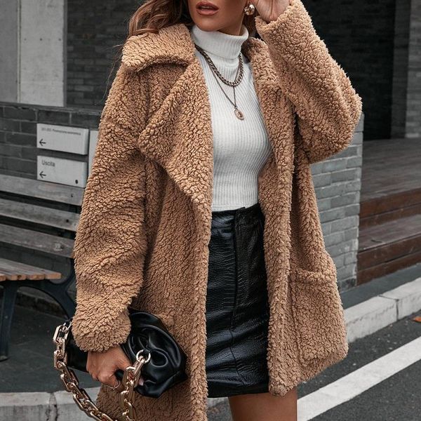 women's wool & blends womens winter warm thicken v-neck coats fashion women fuzzy fleece long jacket casual loose outerwear cardigan, Black
women's wool & blends womens winter warm thicken v-neck coats fashion women fuzzy fleece long jacket casual loose outerwear cardigan, Black