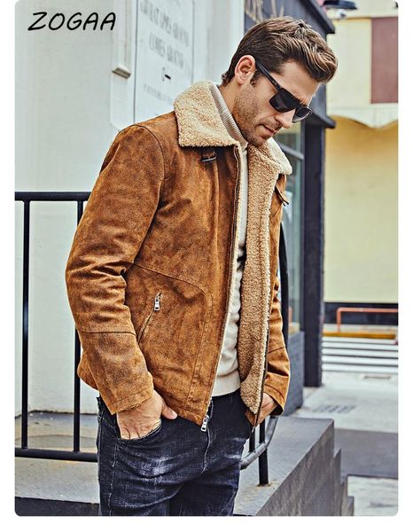 men's leather motorcycle jacket pigskin with faux fur padded pilot oversized for jackets, Black;brown
men's leather motorcycle jacket pigskin with faux fur padded pilot oversized for jackets, Black;brown