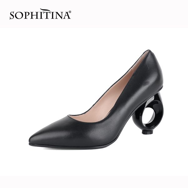 sophitina spring concise style novelty pumps woman black genuine leather super high hollow out strange heel dress shoe pc864 210513
sophitina spring concise style novelty pumps woman black genuine leather super high hollow out strange heel dress shoe pc864 210513