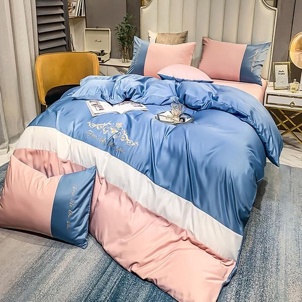 bedding sets modern twin full king size silk/satin 4pcs set bedclothes duvet cover pillowcases bed sheet home textiles
bedding sets modern twin full king size silk/satin 4pcs set bedclothes duvet cover pillowcases bed sheet home textiles