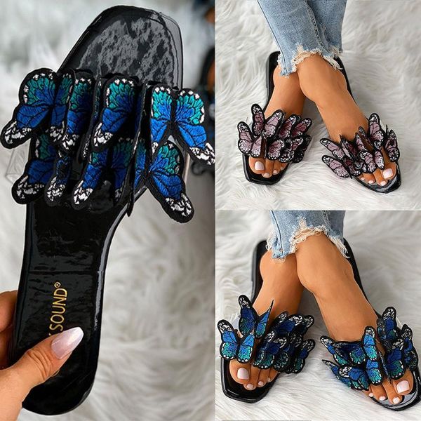 fashion women colorful butterfly summer slippers shoes outdoor non-slip casual versatile universal flat sandals beach slides 225, Black
fashion women colorful butterfly summer slippers shoes outdoor non-slip casual versatile universal flat sandals beach slides 225, Black