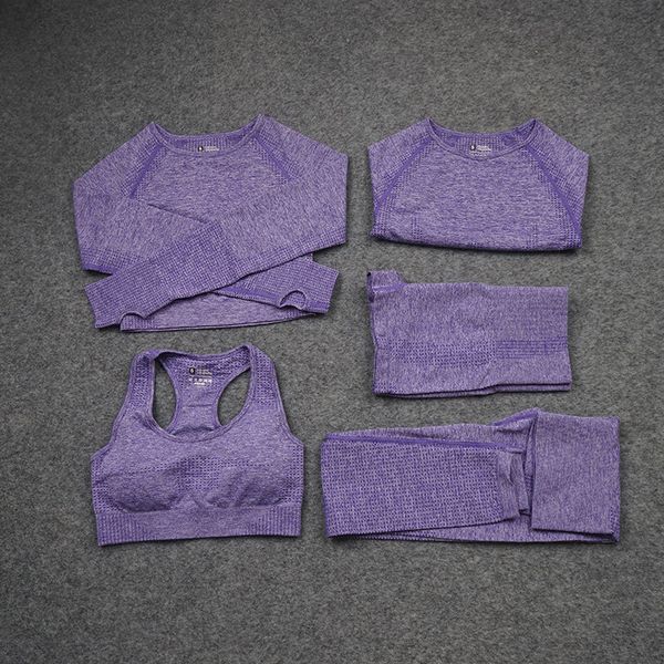 2/3/5pcs yoga set gym clothing seamless leggings sportswear women tracksuit fitness crop high waist sports suits with shorts, Gray
2/3/5pcs yoga set gym clothing seamless leggings sportswear women tracksuit fitness crop high waist sports suits with shorts, Gray