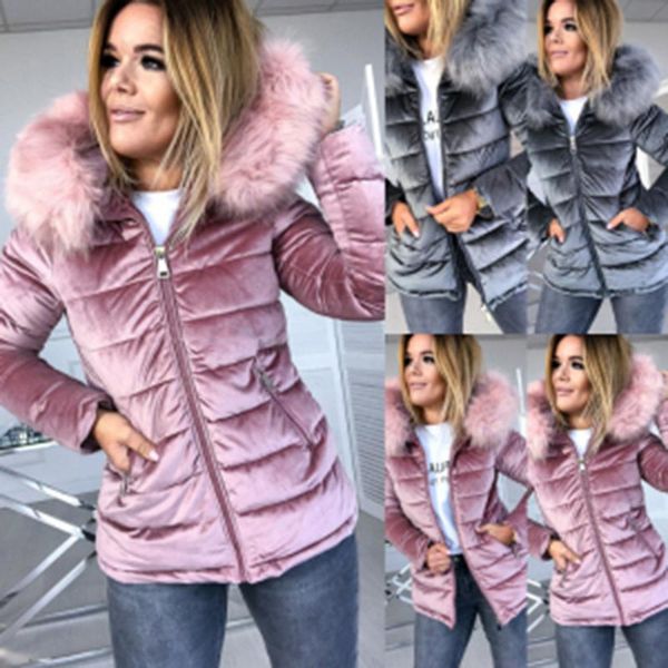 women's jackets fashion parka winter velvet coats cotton casual fur hooded thick warm parkas female overcoat coat, Black;brown
women's jackets fashion parka winter velvet coats cotton casual fur hooded thick warm parkas female overcoat coat, Black;brown