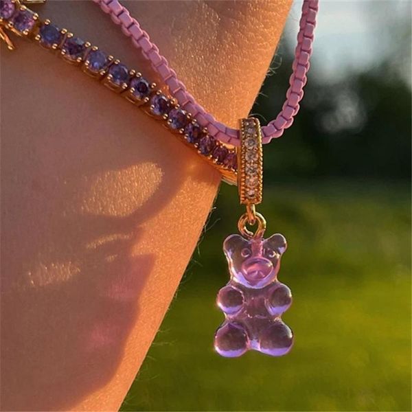 link, chain korean colorful resin gummy bear balloon dog animal cz charm bracelets for women rainbow color enamel metal bracelet y2k jewelry, Black
link, chain korean colorful resin gummy bear balloon dog animal cz charm bracelets for women rainbow color enamel metal bracelet y2k jewelry, Black