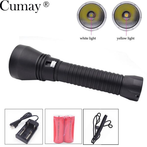 flashlights torches super brightness xhp70 led yellow / white light 8000 lumens diving tactical 26650 torch underwater 100m water
flashlights torches super brightness xhp70 led yellow / white light 8000 lumens diving tactical 26650 torch underwater 100m water