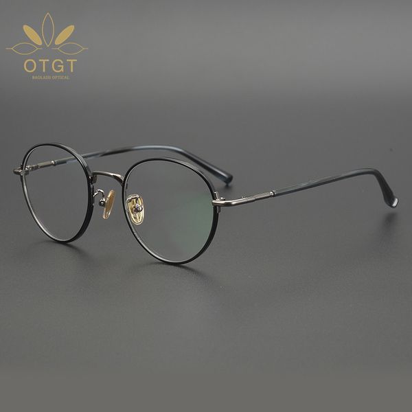 designer sunglasses classic style round eyeglass manual simple art glasses frame with myopia trend, White;black
designer sunglasses classic style round eyeglass manual simple art glasses frame with myopia trend, White;black