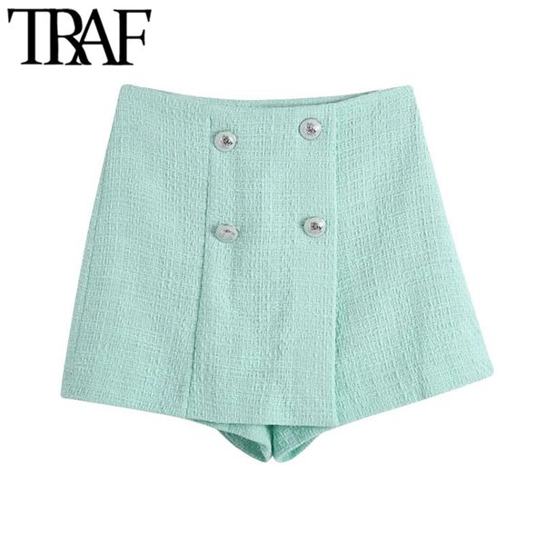 traf women chic fashion with buttons tweed shorts skirts vintage high waist side zipper female skorts mujer 210623, White;black
traf women chic fashion with buttons tweed shorts skirts vintage high waist side zipper female skorts mujer 210623, White;black
