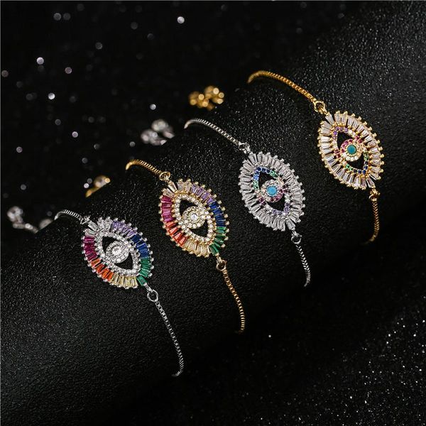 charm bracelets luxury large evil eye bracelet for women shiny princess cute cubic zircon cz & bangles copper jewelry party gift, Golden;silver
charm bracelets luxury large evil eye bracelet for women shiny princess cute cubic zircon cz & bangles copper jewelry party gift, Golden;silver
