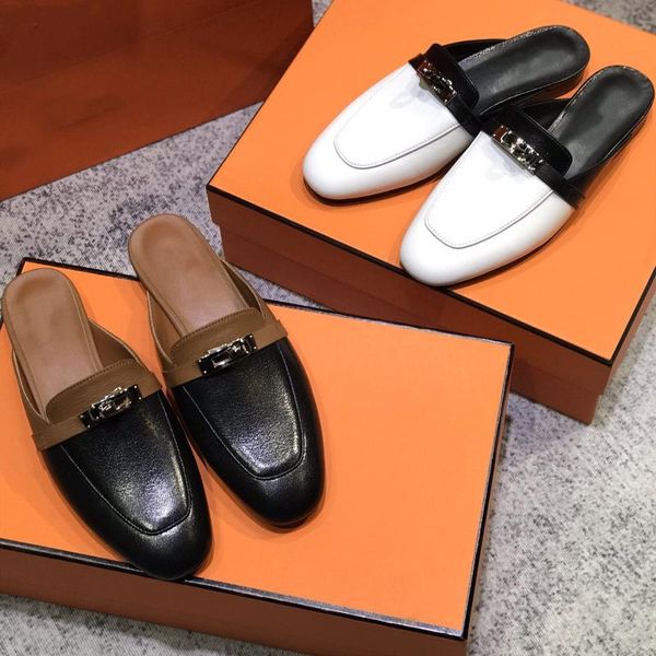 slippers women shoes summer genuine leather flats metal decoration ladies mules casual designer mixed colors zapatos, Black
slippers women shoes summer genuine leather flats metal decoration ladies mules casual designer mixed colors zapatos, Black