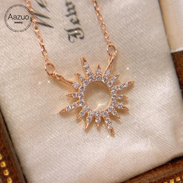 chains aazuo 18k white gold rose real diamonds sun flower necklace with chain 45cm gift for women engagement party au750, Silver
chains aazuo 18k white gold rose real diamonds sun flower necklace with chain 45cm gift for women engagement party au750, Silver