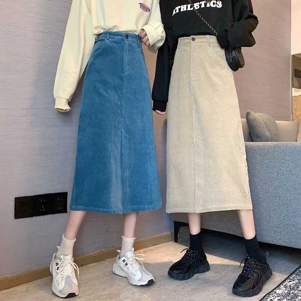 skirts high waist midi corduroy side slit skirt women a-line loose streetwear female pockets denim autumn winter b3p0, Black
skirts high waist midi corduroy side slit skirt women a-line loose streetwear female pockets denim autumn winter b3p0, Black
