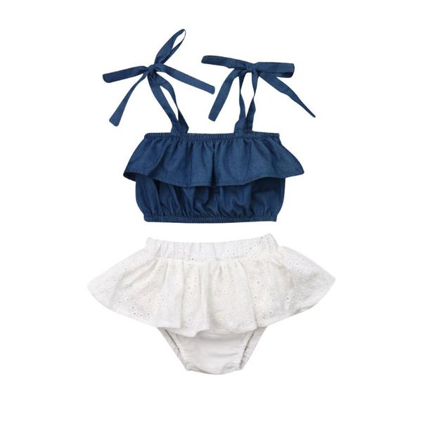 born infant baby girl sleeveless denim shorts skirt outfit clothes 0-3y clothing sets, White
born infant baby girl sleeveless denim shorts skirt outfit clothes 0-3y clothing sets, White