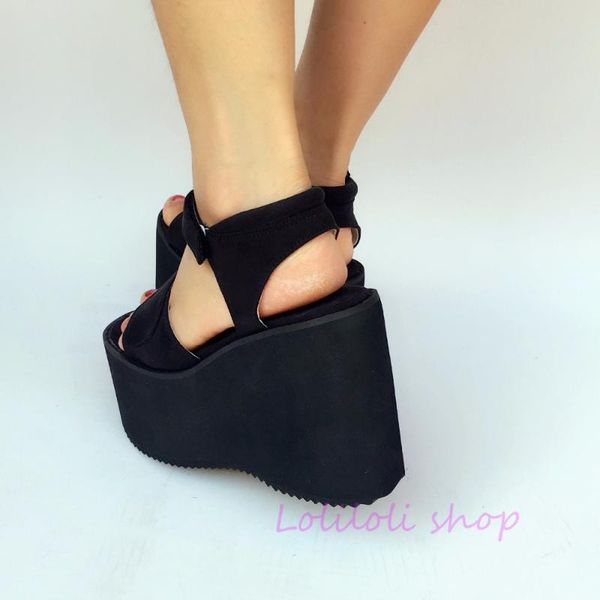princess sweet lolita shoes loliloli yoyo japanese design custom large-size black flock hook&loop platform sandals 6867sa
princess sweet lolita shoes loliloli yoyo japanese design custom large-size black flock hook&loop platform sandals 6867sa