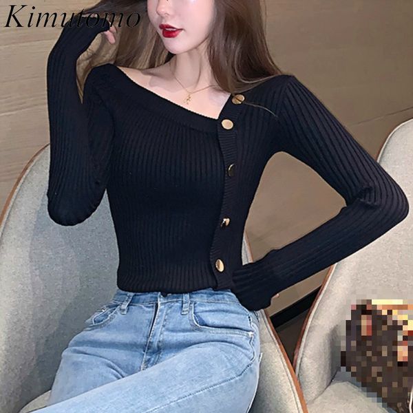 kimutomo casual knitted sweater women irregular collar solid long sleeve knitwear spring autumn korea chic 210521, White;black
kimutomo casual knitted sweater women irregular collar solid long sleeve knitwear spring autumn korea chic 210521, White;black