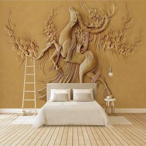 wallpapers custom 3d embossed golden elk deer paper living room tv sofa restaurant mural wall cloth modern background papel de parede
wallpapers custom 3d embossed golden elk deer paper living room tv sofa restaurant mural wall cloth modern background papel de parede