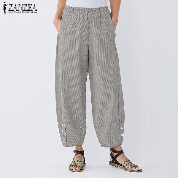 women's pants & capris zanzea 2021 striped harem autumn button trousers casual elastic waist pantalon woman palazzo plus size turnip 5x, Black;white
women's pants & capris zanzea 2021 striped harem autumn button trousers casual elastic waist pantalon woman palazzo plus size turnip 5x, Black;white