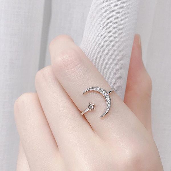 cluster rings trendy 925 sterling silver zircon star moon opening ring for fashion jewelry women minimalist wedding finger r003, Golden;silver
cluster rings trendy 925 sterling silver zircon star moon opening ring for fashion jewelry women minimalist wedding finger r003, Golden;silver