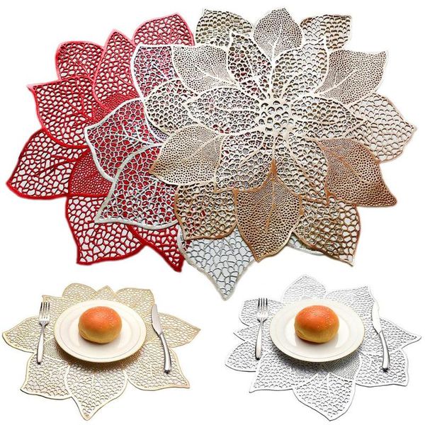 table runner european hollow lotus flower placemat pvc western mat cup plate anti-skid heat insulation pad holiday decoration
table runner european hollow lotus flower placemat pvc western mat cup plate anti-skid heat insulation pad holiday decoration