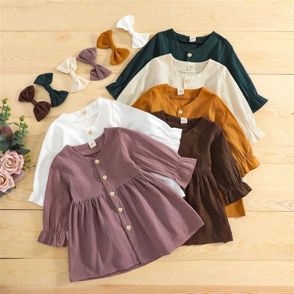 girl's dresses baby girl fashion puff sleeve shirt dress princess 6m-4y infant toddler kids spring fall casual solid cotton linen, Red;yellow
girl's dresses baby girl fashion puff sleeve shirt dress princess 6m-4y infant toddler kids spring fall casual solid cotton linen, Red;yellow