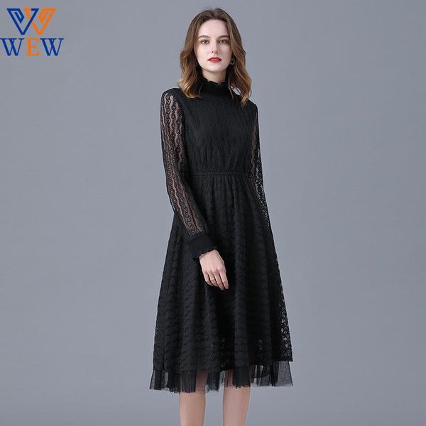 casual dresses 2021 plus size french fairy long sleeve lace black elastic waist dress fat beauty evening praty elegant, Black;gray
casual dresses 2021 plus size french fairy long sleeve lace black elastic waist dress fat beauty evening praty elegant, Black;gray
