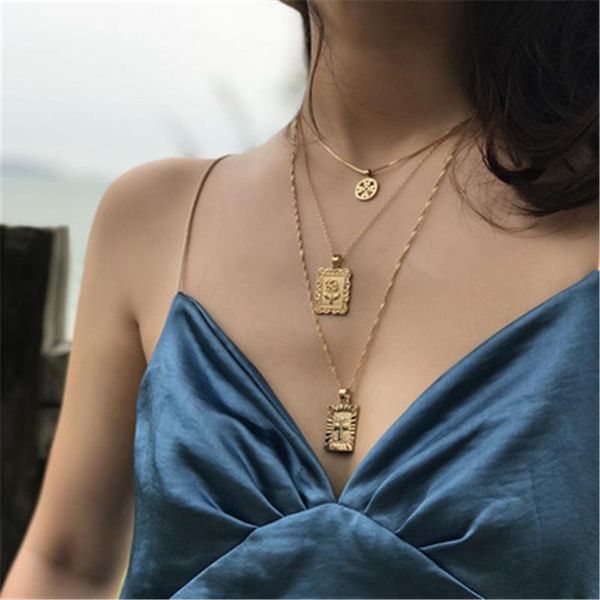 pendant necklaces boho vintage gold color cross rose flower women multilayer floral layered necklace bohemia jewelry gift, Silver
pendant necklaces boho vintage gold color cross rose flower women multilayer floral layered necklace bohemia jewelry gift, Silver