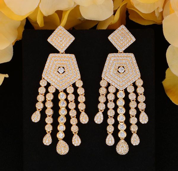 dangle & chandelier luxury tassel earring for women wedding cubic zirconia cz dubai bridal jewelry accessories2021, Silver
dangle & chandelier luxury tassel earring for women wedding cubic zirconia cz dubai bridal jewelry accessories2021, Silver