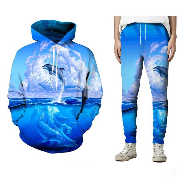 men's tracksuits ocean fish 3d hoodies sweatpants suit fashion casual hooded sweatshirts pants tracksuit set for men women, Gray
men's tracksuits ocean fish 3d hoodies sweatpants suit fashion casual hooded sweatshirts pants tracksuit set for men women, Gray
