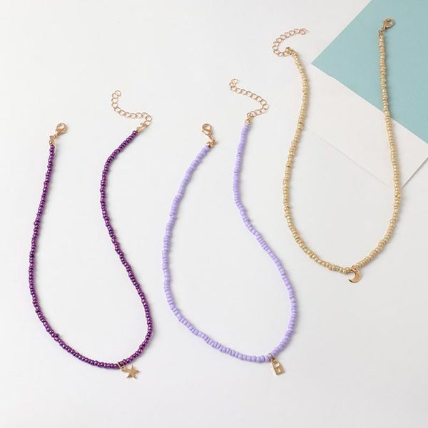 chains 3pcs/set neck pendant with extended length lightweight wide application women bohemian chain beads choker for gift, Silver
chains 3pcs/set neck pendant with extended length lightweight wide application women bohemian chain beads choker for gift, Silver