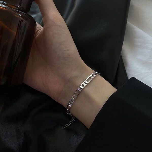 tank pattern cool style platinum bracelet women's simple fashion korean couple chain, Black
tank pattern cool style platinum bracelet women's simple fashion korean couple chain, Black
