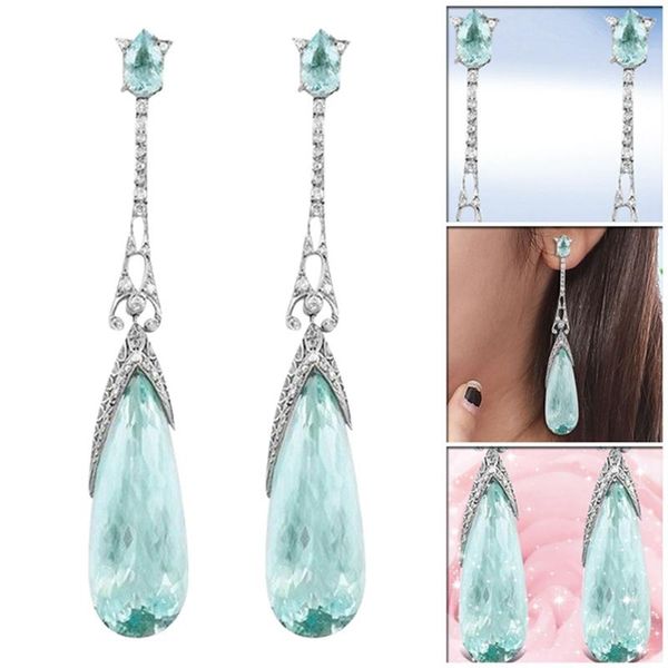 dangle & chandelier 1 pair fashion wholesale jewelry wedding gift sky blue zstone crystal earrings for women, Silver
dangle & chandelier 1 pair fashion wholesale jewelry wedding gift sky blue zstone crystal earrings for women, Silver