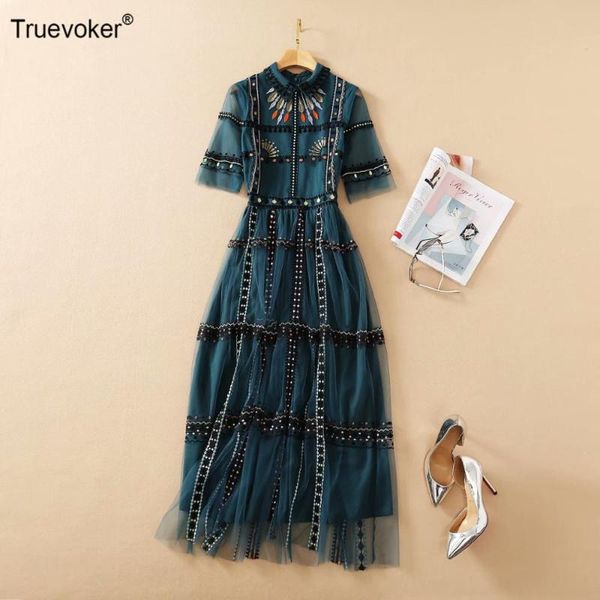 truevoker summer runway fashion women's half sleeve luxury totem embroidery dark green lace long party dress casual dresses, Black;gray
truevoker summer runway fashion women's half sleeve luxury totem embroidery dark green lace long party dress casual dresses, Black;gray