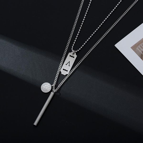 chains titanium steel multilayer hip hop necklace geometry long pendant group ins fashion for men and women sweater chain medallion, Silver
chains titanium steel multilayer hip hop necklace geometry long pendant group ins fashion for men and women sweater chain medallion, Silver