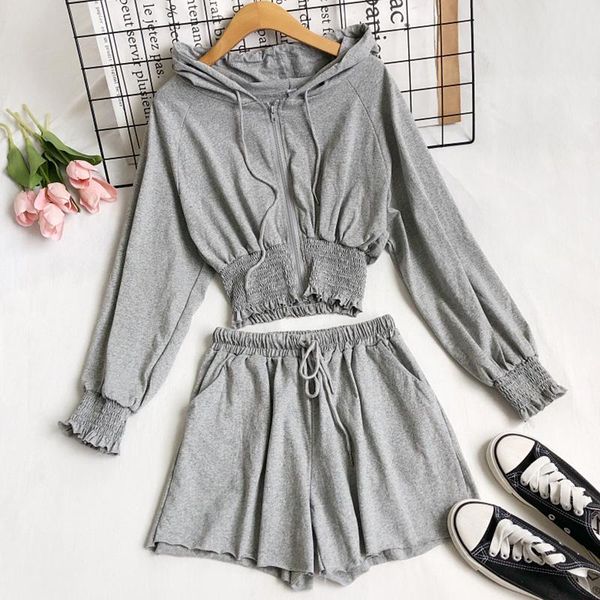 women's tracksuits fitaylor spring autumn women casual two piece set hooded zipper long sleeve short coat+elastic high waist wide leg, Gray
women's tracksuits fitaylor spring autumn women casual two piece set hooded zipper long sleeve short coat+elastic high waist wide leg, Gray