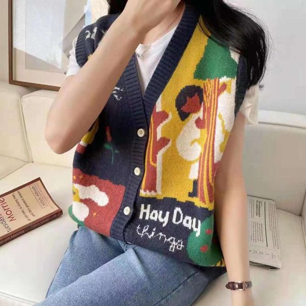 autumn winter color matching v-neck cardigan vest women's version simple style small coat, White
autumn winter color matching v-neck cardigan vest women's version simple style small coat, White