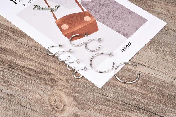 hoop & huggie piercingj stainless steel 20ga/0.8mm round loop earring open ear studs ears piercing jewelry for women 1pair/4pairs, Golden;silver
hoop & huggie piercingj stainless steel 20ga/0.8mm round loop earring open ear studs ears piercing jewelry for women 1pair/4pairs, Golden;silver