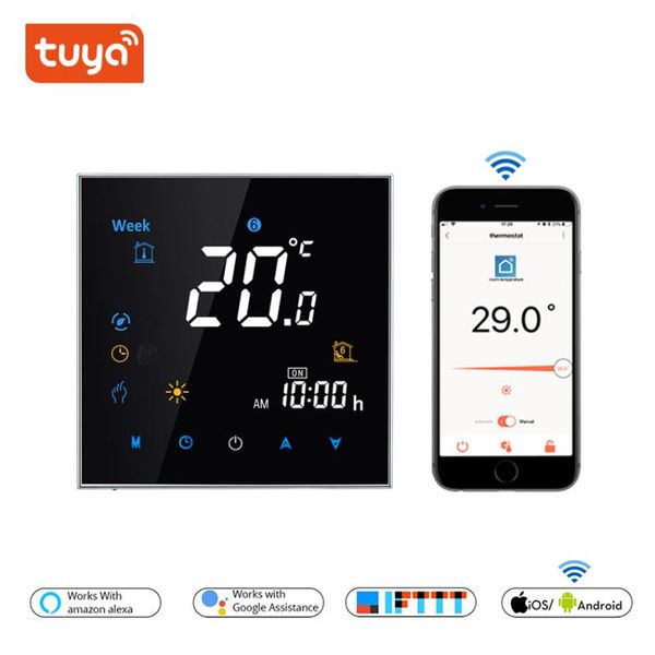 smart home control thermostat for gas boiler floor heating colorful lcd display tuya app alexa and google voice/wifi
smart home control thermostat for gas boiler floor heating colorful lcd display tuya app alexa and google voice/wifi