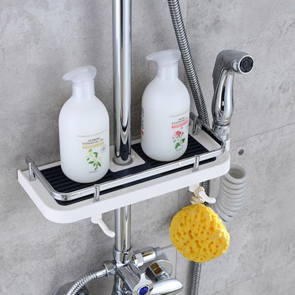 bathroom storage & organization practical pole shower rack organizer shelves holder shampoo tray single tier head
bathroom storage & organization practical pole shower rack organizer shelves holder shampoo tray single tier head