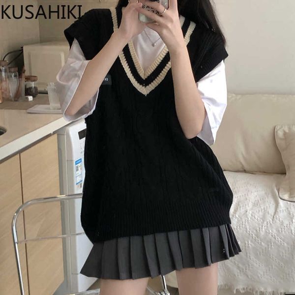 striped v-neck causal sweater vest korean sleeveless spring pullovers fashion women knitted vests 6e861 210603, Black;white
striped v-neck causal sweater vest korean sleeveless spring pullovers fashion women knitted vests 6e861 210603, Black;white