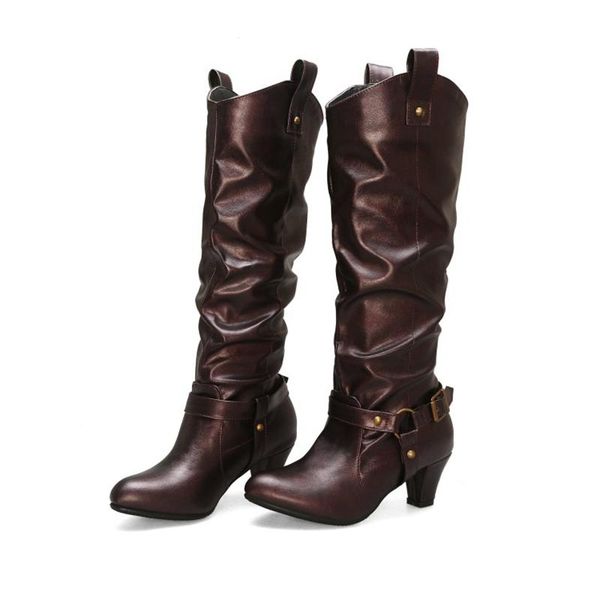boots stylish women's shoes leather long women round toe high heeled over the knee western knight woman 188-1, Black
boots stylish women's shoes leather long women round toe high heeled over the knee western knight woman 188-1, Black