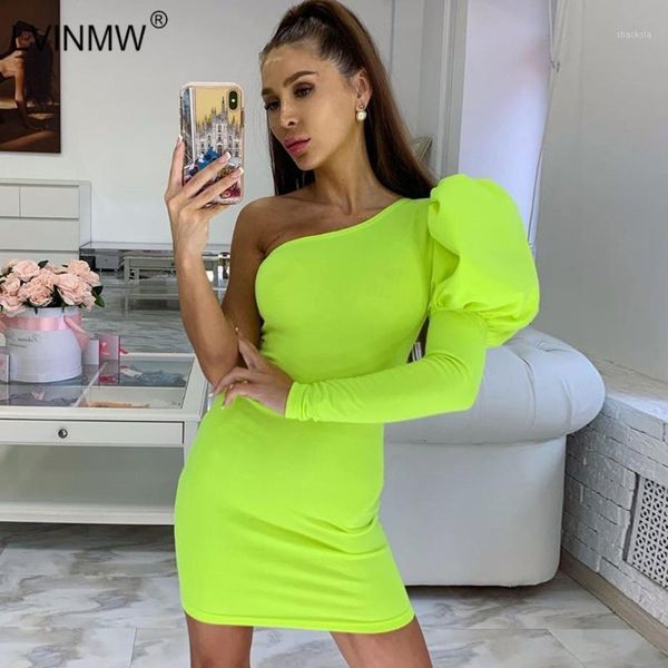 sexysolid one shoulder puff sleeve mini dress 2021 autumn women fashion elegant skinny female party club outfits casual dresses, Black;gray
sexysolid one shoulder puff sleeve mini dress 2021 autumn women fashion elegant skinny female party club outfits casual dresses, Black;gray